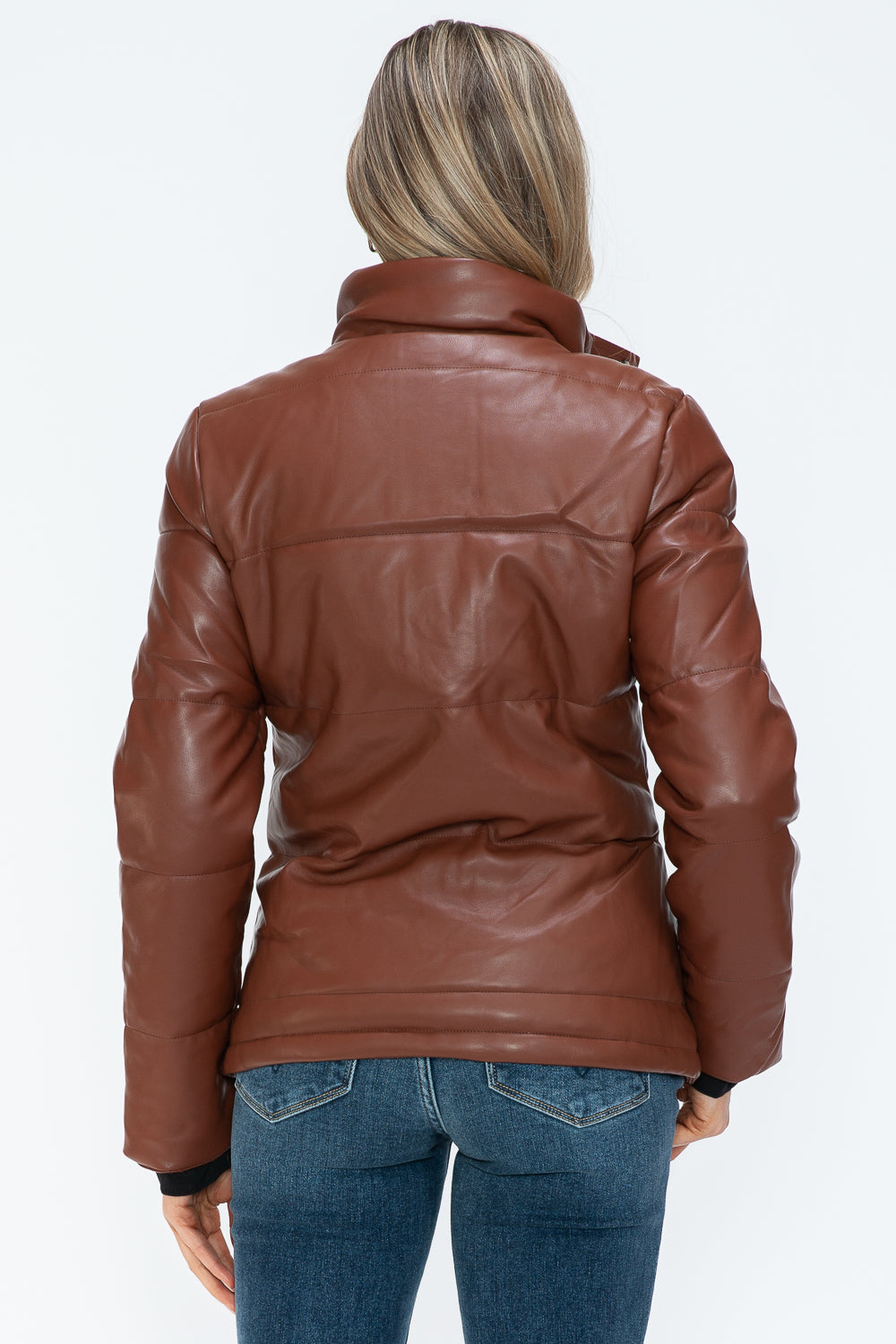 YMI Pocketed Zip Up Turtleneck Puffer Jacket - Teresa's Fashionista LLC