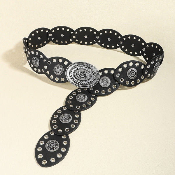 Oval PU Belt-Teresa's Fashionista LLC
