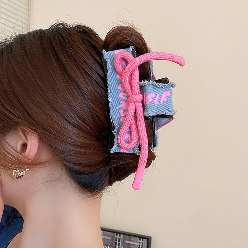 Acrylic Braided Rope Hair Claw Clip - Teresa's Fashionista LLC