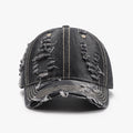 Distressed Adjustable Cotton Baseball Cap-Teresa's Fashionista LLC
