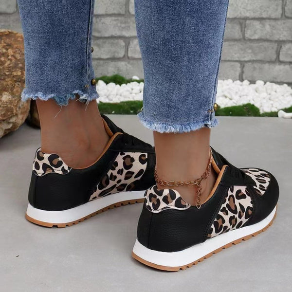 Tied Printed PU Leather Athletic-Teresa's Fashionista LLC