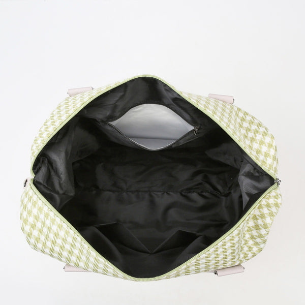 Houndstooth Canvas Travel Bag-Teresa's Fashionista LLC