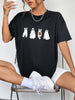 Round Neck Short Sleeve Ghost Graphic T-Shirt - Teresa's Fashionista LLC
