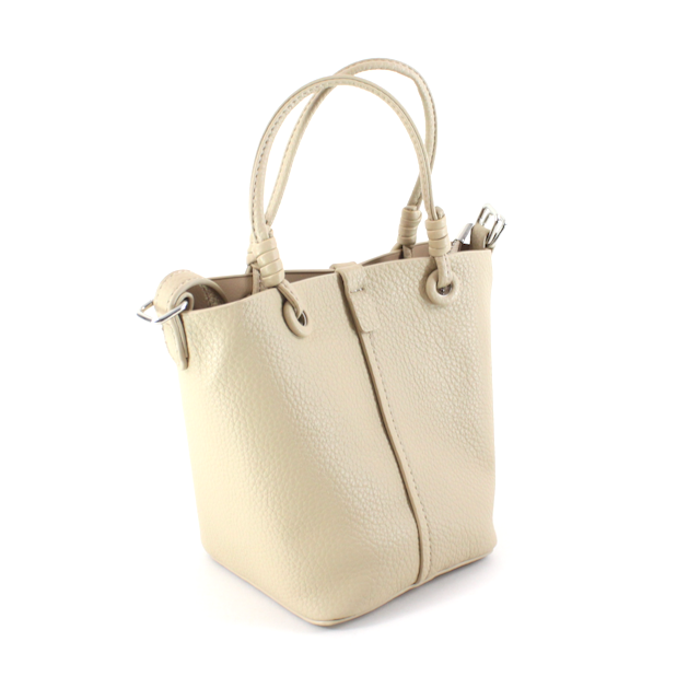 P25018 2-in-1 Small Microfiber Leather Tote w/Crossbody Bag