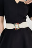 Multicolored Leaf Buckle Elastic Belt-Teresa's Fashionista LLC