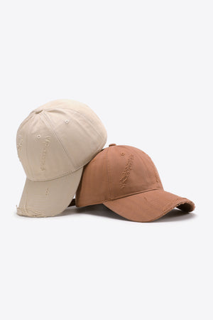 Distressed Adjustable Baseball Cap-Teresa's Fashionista LLC