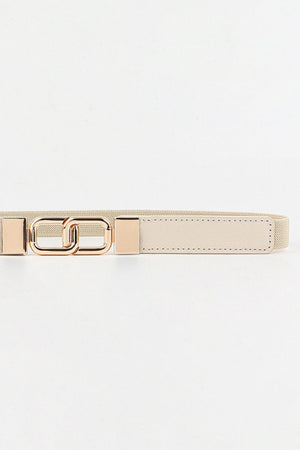 Geometric Double Buckle Elastic Belt-Teresa's Fashionista LLC