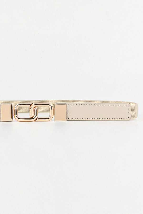 Geometric Double Buckle Elastic Belt-Teresa's Fashionista LLC