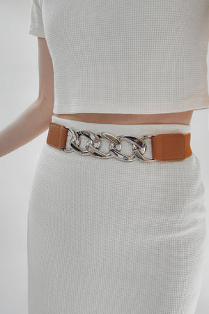 Chain Detail Elastic Belt-Teresa's Fashionista LLC