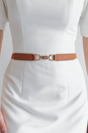 Alloy Buckle Elastic Belt-Teresa's Fashionista LLC