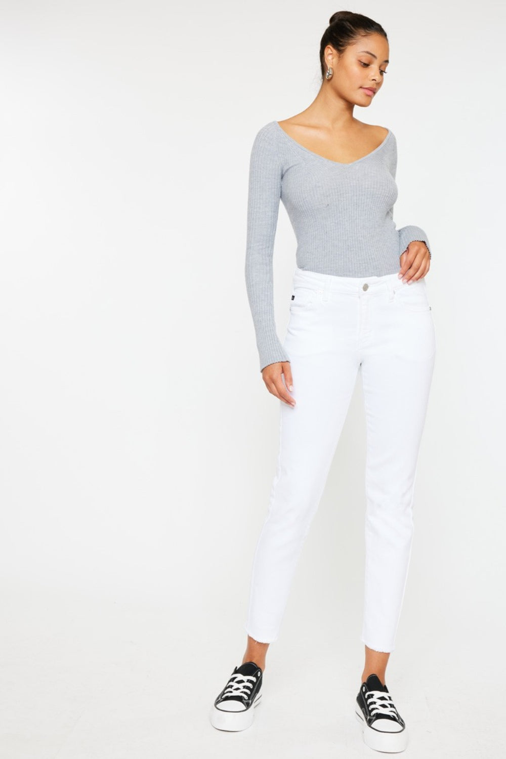 Kancan Mid Rise Ankle Skinny Jeans - Teresa's Fashionista LLC