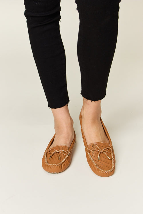 Forever Link Bow Decor Flat Loafers-Teresa's Fashionista LLC