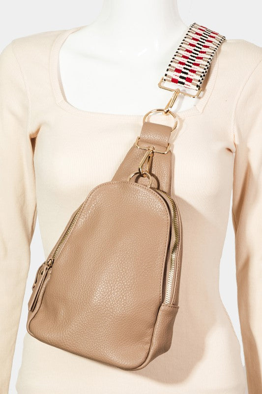 Fame Single Strap Faux Leather Sing Bag - Teresa's Fashionista LLC