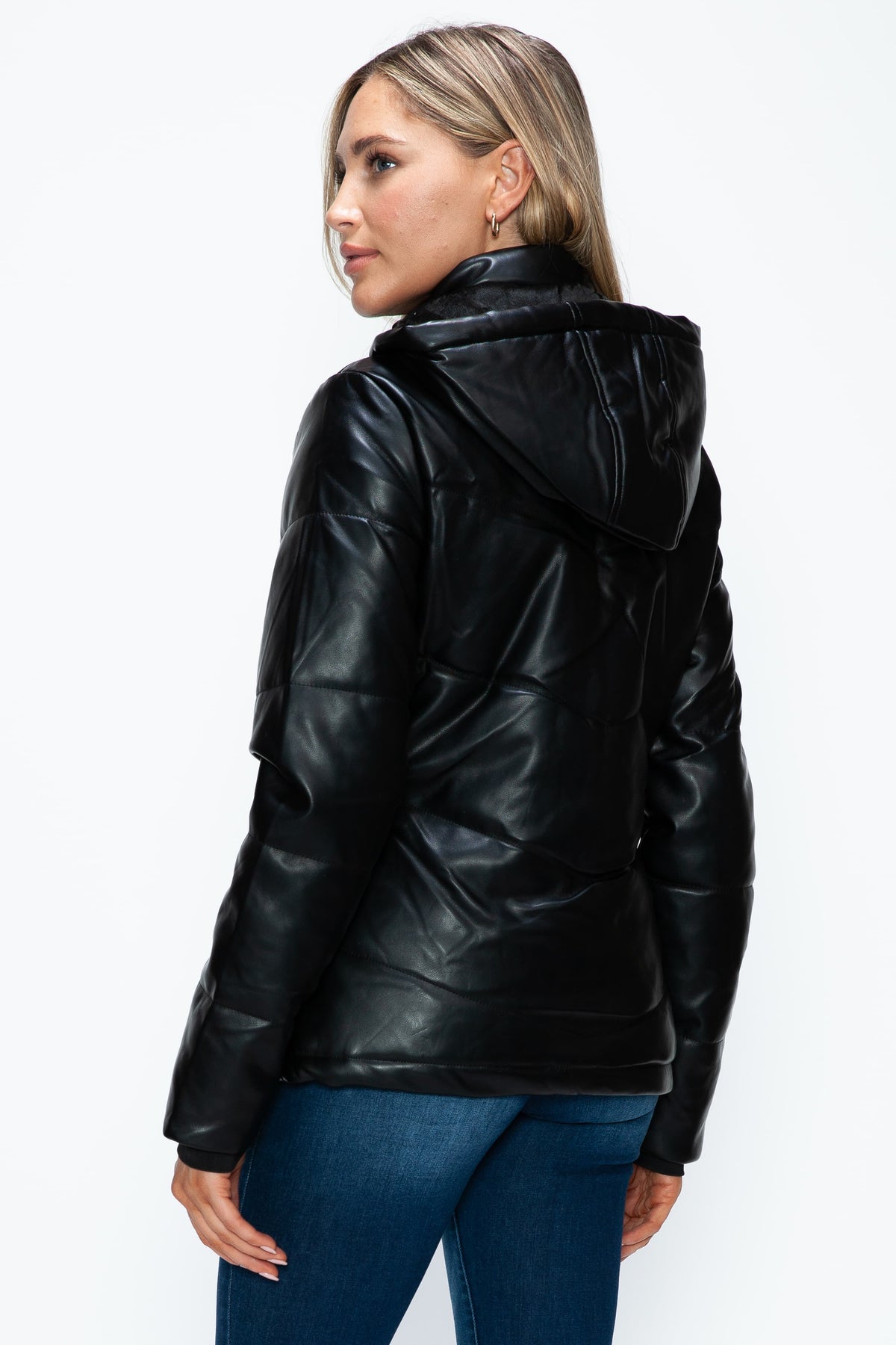How Dare U Pocketed Zip Up Puffer Jacket with Removable Hood - Teresa's Fashionista LLC
