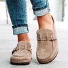 Round Toe Low Heel Buckle Loafers-Teresa's Fashionista LLC
