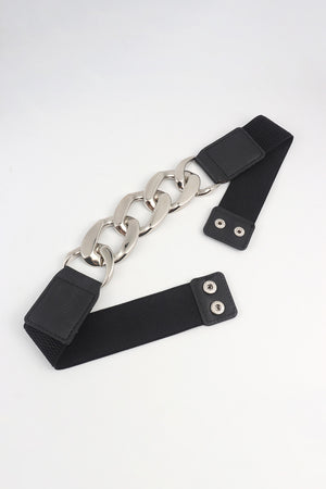 Chain Detail Elastic Belt-Teresa's Fashionista LLC