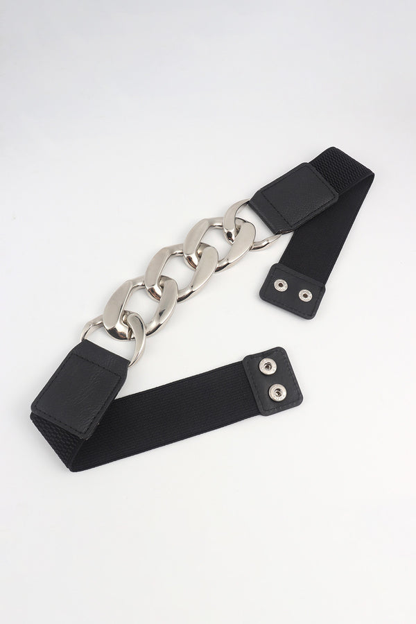 Chain Detail Elastic Belt-Teresa's Fashionista LLC
