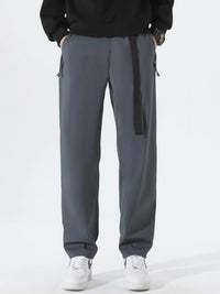 Men's Plus Size Solid Loose Fit Pants