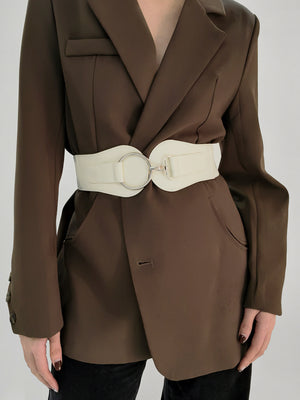 PU Elastic Wide Belt-Teresa's Fashionista LLC
