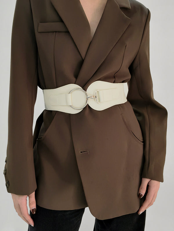 PU Elastic Wide Belt-Teresa's Fashionista LLC