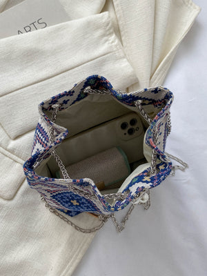 Printed Chain Bucket Bag-Teresa's Fashionista LLC