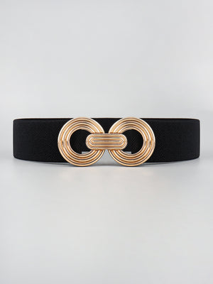 Geometric Buckle Elastic Wide Belt-Teresa's Fashionista LLC