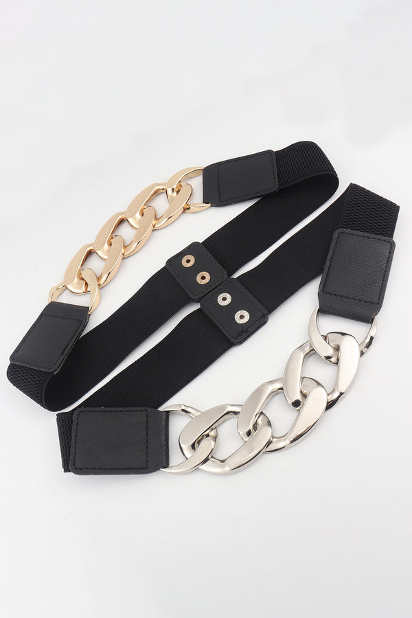 Chain Detail Elastic Belt-Teresa's Fashionista LLC