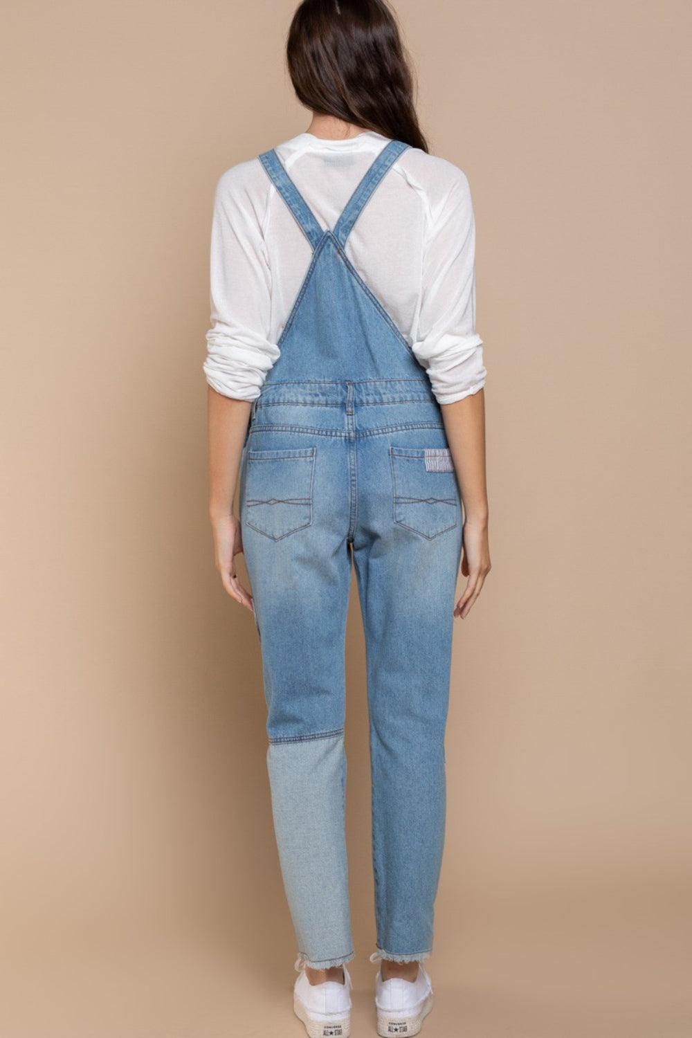 POL Front Chest Zipper Slim Leg Denim Overalls - Teresa's Fashionista LLC