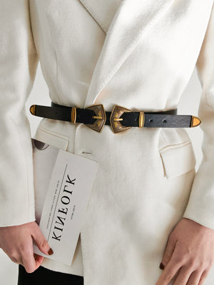 Double Buckle PU Leather Belt-Teresa's Fashionista LLC