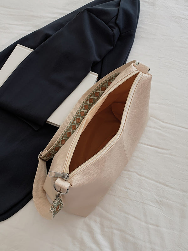 PU Leather Geometric Pattern Strap Shoulder Bag-Teresa's Fashionista LLC