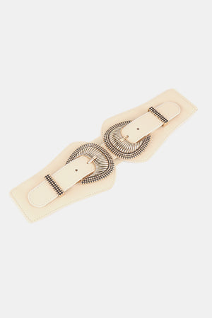 Shell Double Buckle Elastic Wide Belt-Teresa's Fashionista LLC