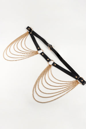 PU Belt with Chain-Teresa's Fashionista LLC