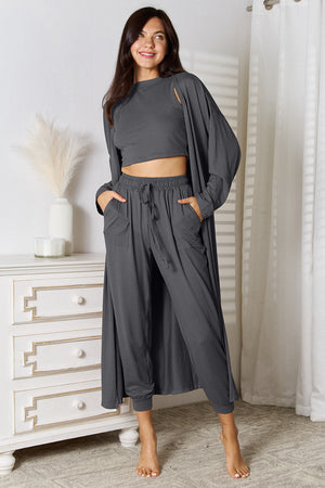 Tank, Pants, and Cardigan Set with Pockets-Teresa's Fashionista LLC