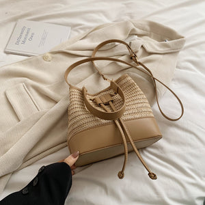 Straw Braided Shoulder Bag-Teresa's Fashionista LLC
