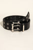 Double Row Grommet PU Leather Belt-Teresa's Fashionista LLC