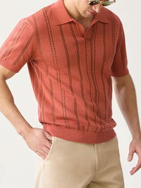 Men's Plus Size Collared Neck Short Sleeve Polo