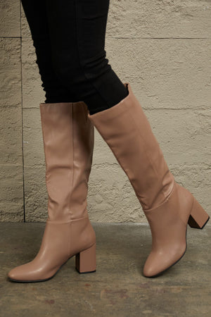East Lion Corp Block Heel Knee High Boots-Teresa's Fashionista LLC