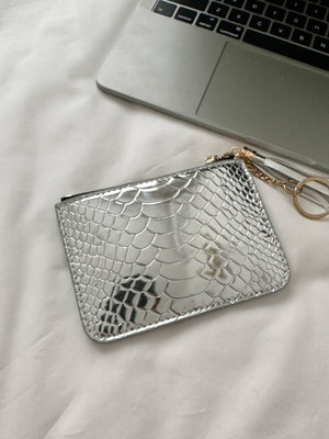 PU Leather Tassel Trim Card Case-Teresa's Fashionista LLC