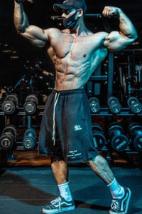 Men's Plus Size Graphic Drawstring Active Shorts
