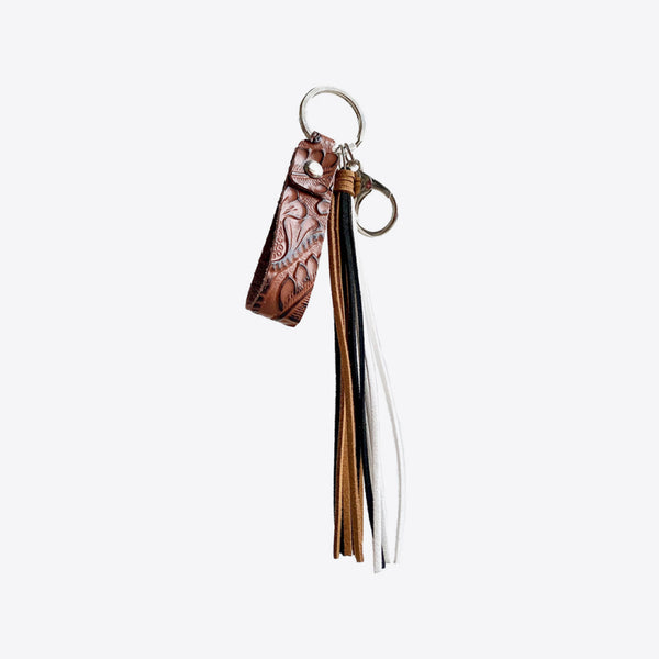 Genuine Leather Tassel Keychain-Teresa's Fashionista LLC