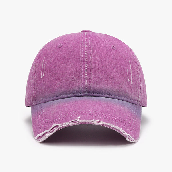 Distressed Washed Adjustable Baseball Cap-Teresa's Fashionista LLC