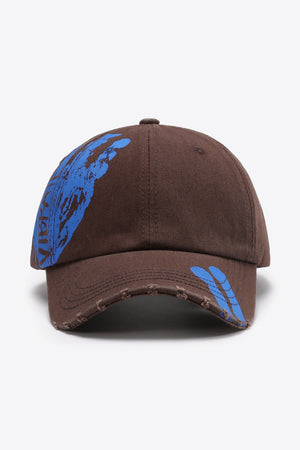 VIBRA Graphic Distressed Adjustable Baseball Cap-Teresa's Fashionista LLC