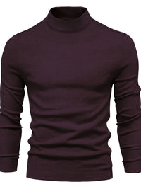 Men's Mock Neck Long Sleeve Sweater