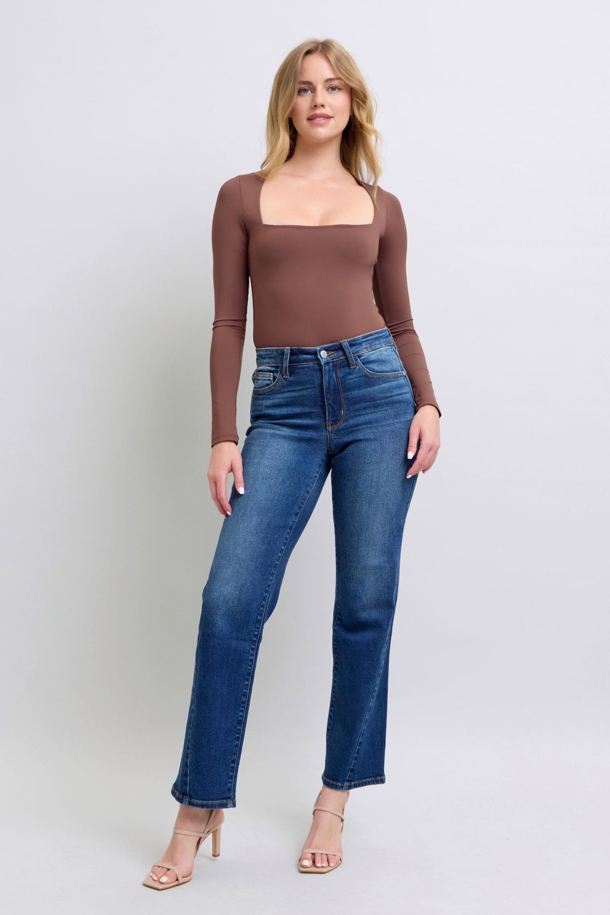 Judy Blue Full Size Side Seam Detail Straight Jeans with Pockets - Teresa's Fashionista LLC