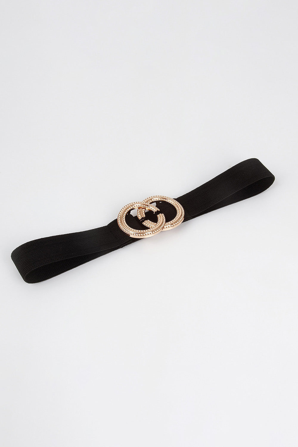 Double Hoop Buckle Elastic Belt-Teresa's Fashionista LLC