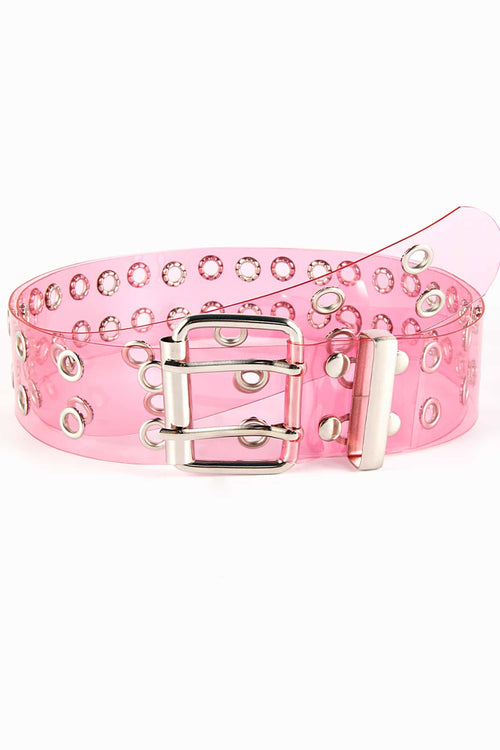 Double Row Grommet PVC Belt-Teresa's Fashionista LLC
