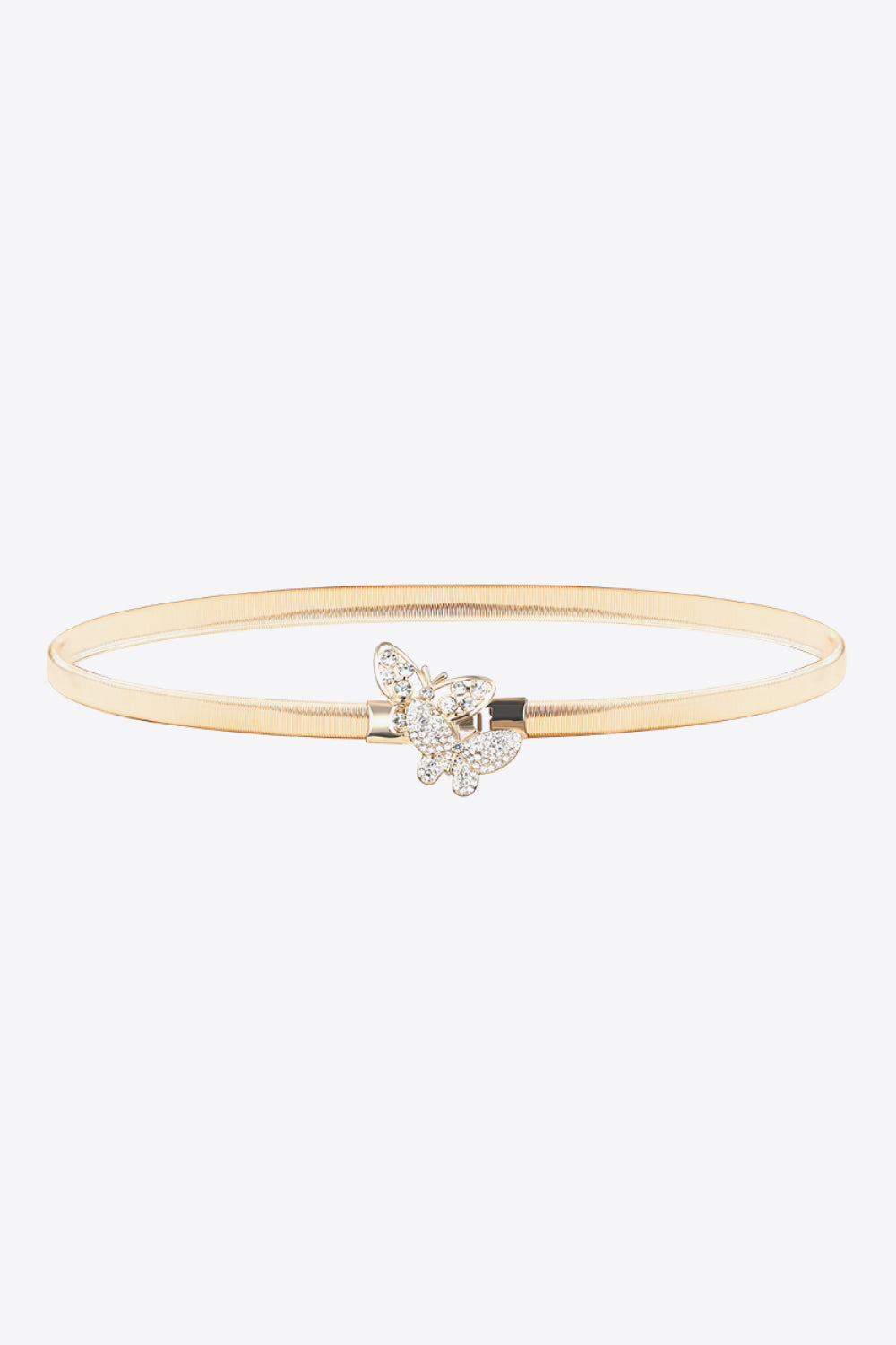 Rhinestone Butterfly Elastic Metal Belt-Teresa's Fashionista LLC