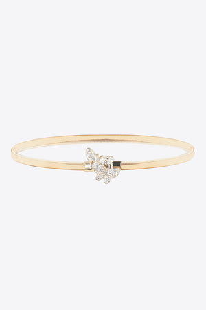 Rhinestone Butterfly Elastic Metal Belt-Teresa's Fashionista LLC