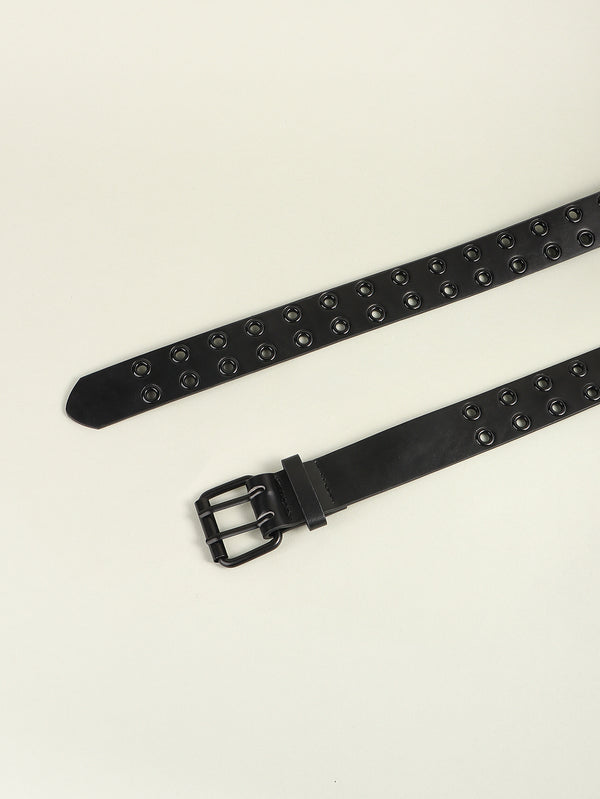 Grommet PU Leather Belt-Teresa's Fashionista LLC