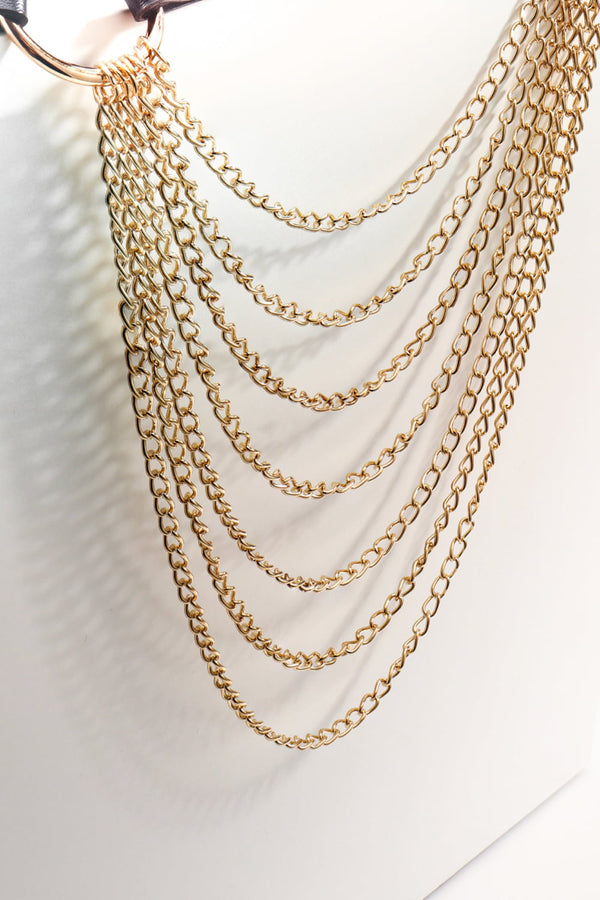 PU Belt with Chain-Teresa's Fashionista LLC